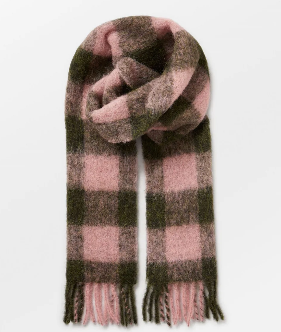 Check Mincho scarf - pink/green